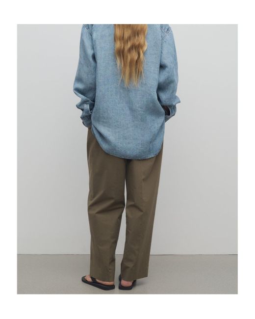 The Row Green Lilas Straight Leg Pants