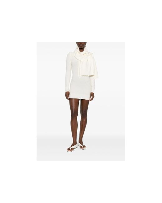 AYA MUSE White Amar Scarf Mini Dress