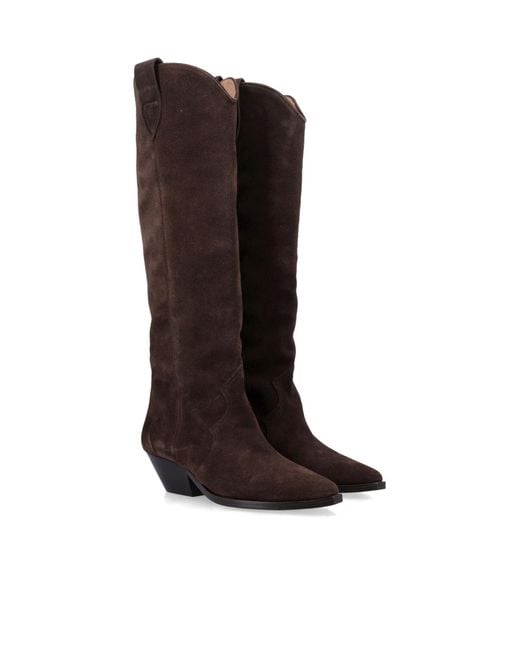 Isabel Marant Brown Denvee Pointed-Toe Knee-Length Boots