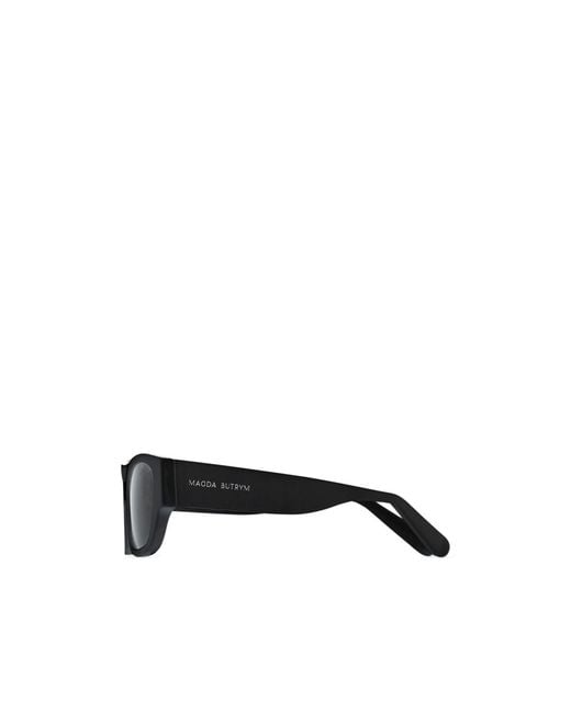 Magda Butrym White Crystal Embellished Sunglasses