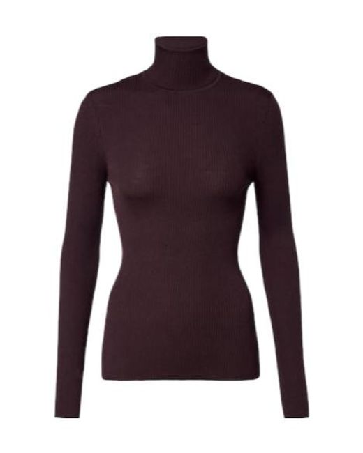 Wolford Purple Turtleneck Top
