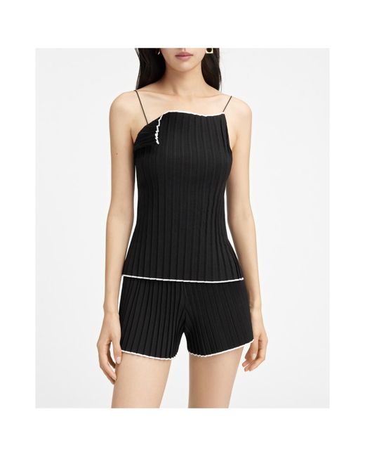 Jacquemus Black Asymmetric Strapped Top