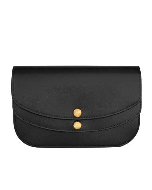 Céline Black Duo Wallet On Strap
