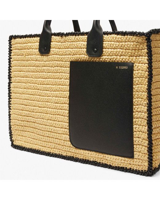 Valextra Metallic Soft Tote Raffia Crochet Large Bag