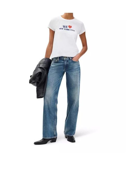 Rag & Bone White Crew Neck T-Shirt