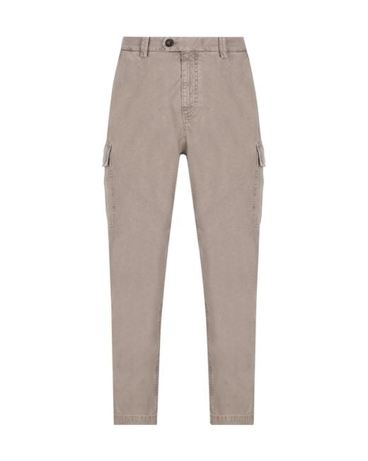Brunello Cucinelli Gray Cargo Pants for men