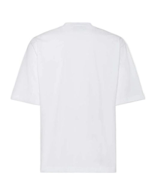 DSquared² White Logo-Printed Crewneck T-Shirt for men