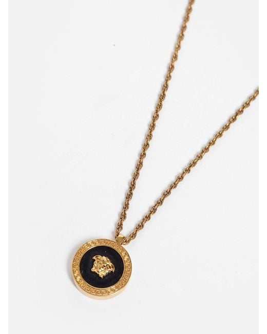 Versace White Medusa Chain-Linked Necklace for men