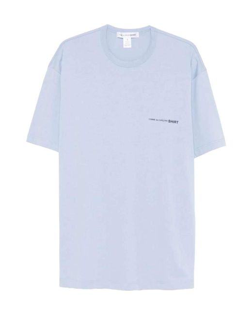 Comme des Garçons Blue Round Neck Short Sleeve T-Shirt