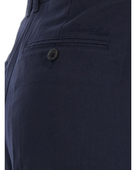 DUNST Blue Pleated Chino Pants