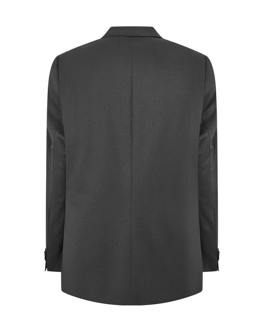 Boss Gray Notch Lapel Two-Button Blazer for men