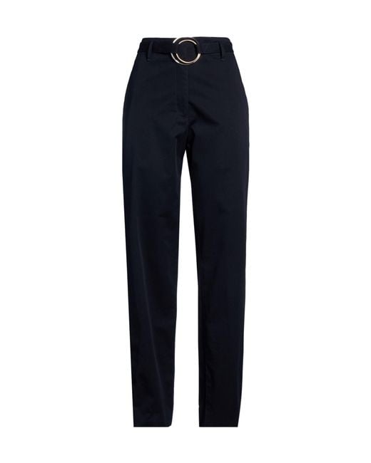 Tory Burch Blue Minimalist Straight-Leg Pants