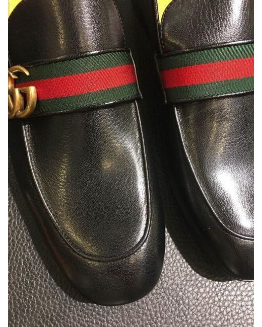 Gucci Black Gg Web Loafers for men