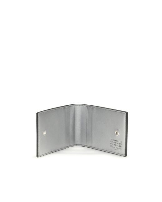 Maison Margiela Black Logo-Printed Tonal Stitch Cardholder for men