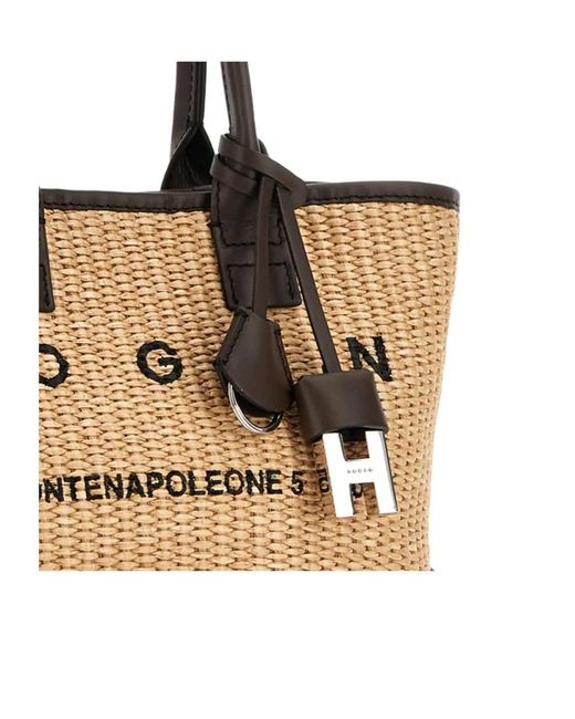 Hogan Natural Script Mini Shopping Bag
