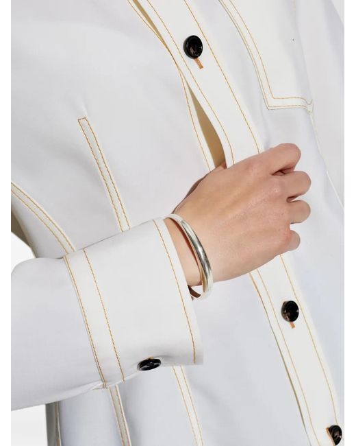 Isabel Marant White Jonc Open Cuff Bracelet