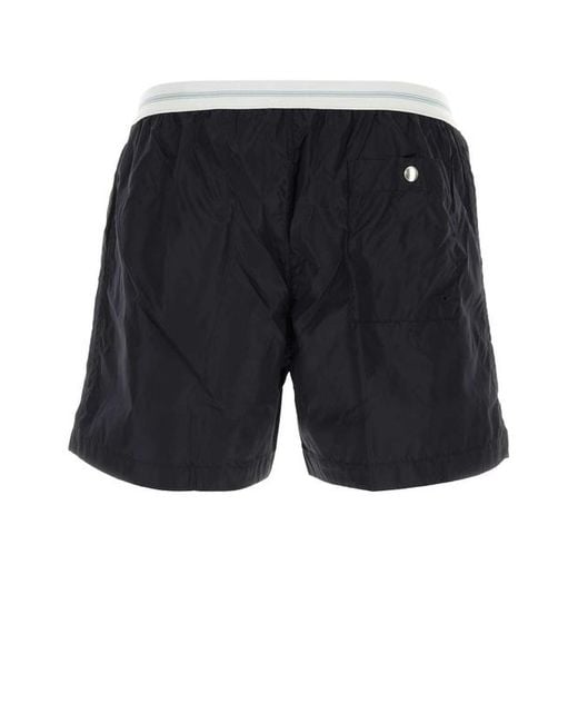 Bottega Veneta Black Elastic Waistband Swim Shorts for men