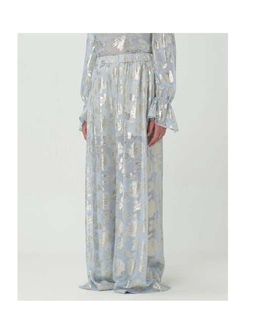 Nina Ricci Gray Floral Skirt