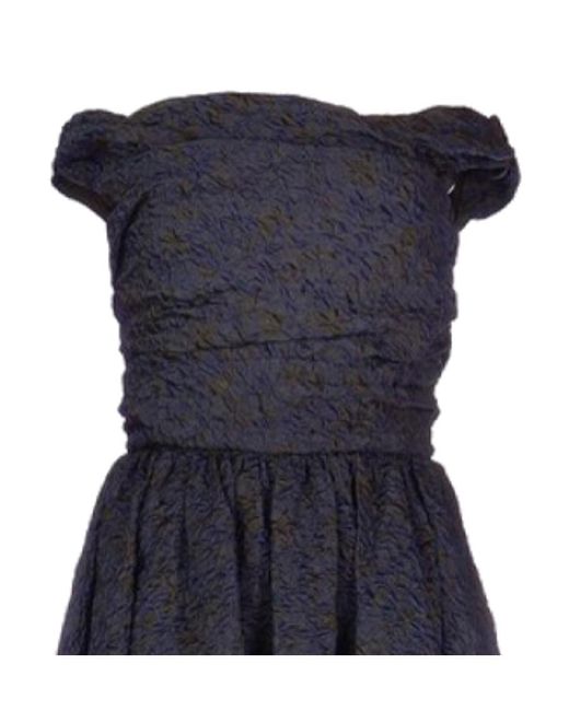 dior vibe short pleated dress Dior Tight Pleated Dress in Blue