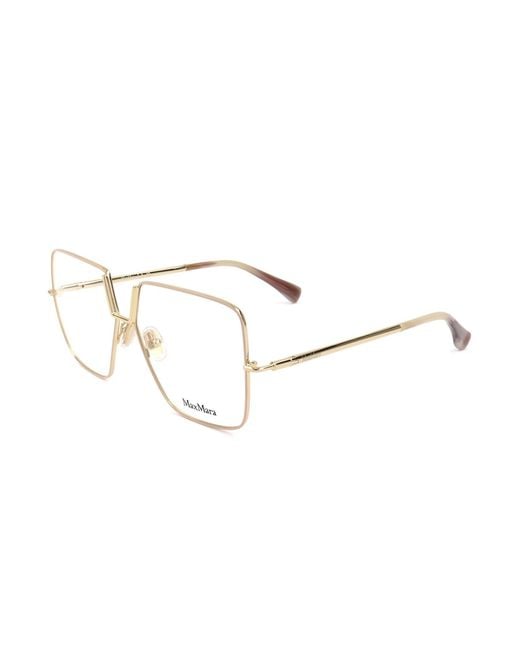 Max Mara White Square Frame Glasses