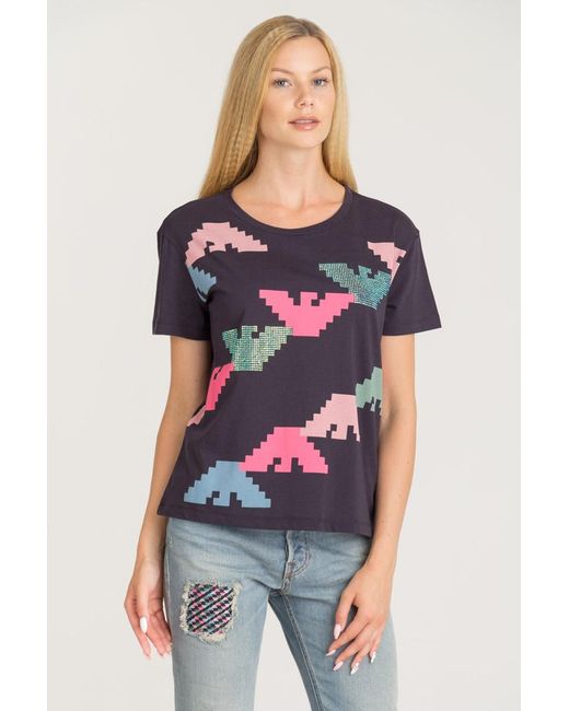 Emporio Armani Black Printed T-Shirt