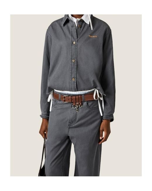 Miu Miu Gray Chambray Shirt