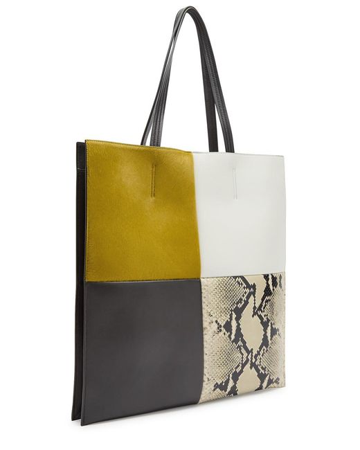 Khaite Metallic Piper Patchwork Leather Tote Bag