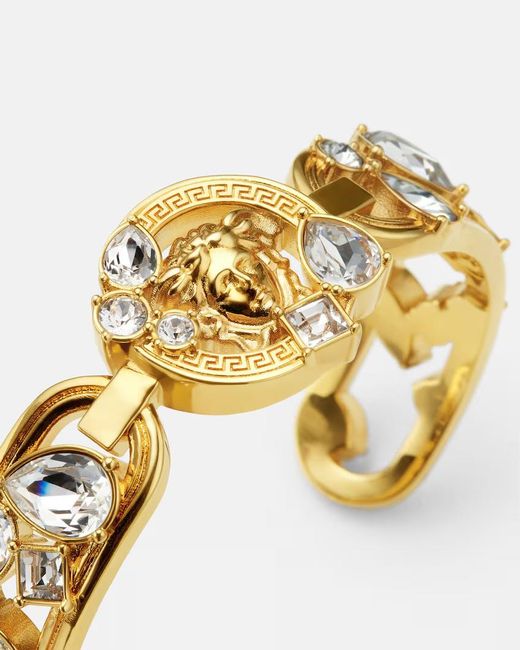 Versace Metallic Medusa '95 Embellished Cuff Bracelet