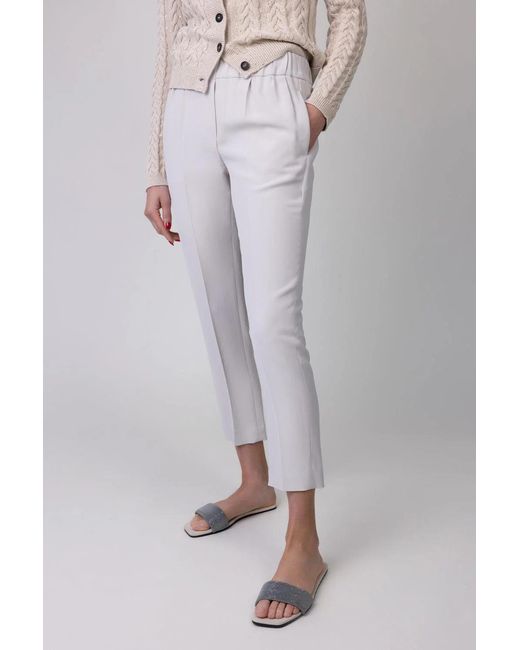 Brunello Cucinelli Pink Elasticated-Waistband Trousers