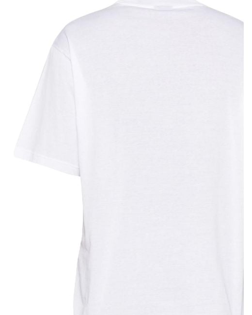 Gucci White Vertical Stripe T-Shirt for men