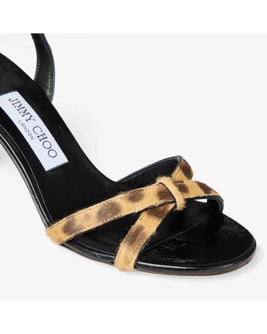 Jimmy Choo Metallic Elsy 70 Crossover Slingback Sandals