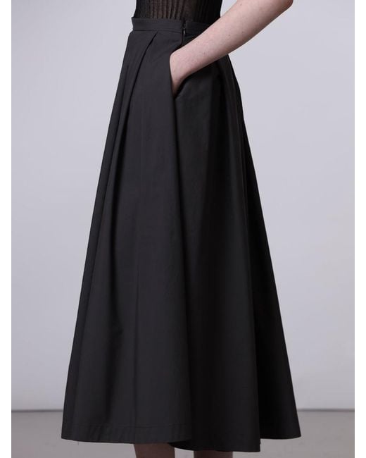 Roberto Collina Black A Wide Pleated Skirt