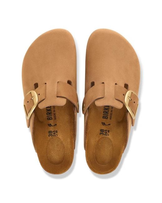 Birkenstock Brown Big-Buckle Leather Sandals