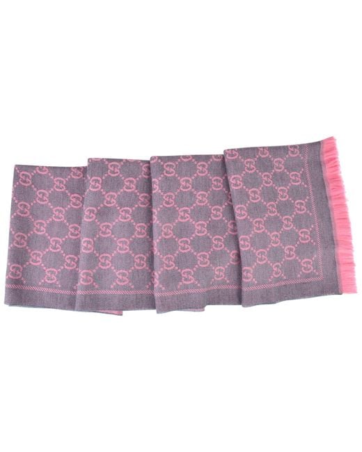 Gucci Pink Pure Wool Scarf