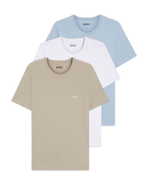 Boss White 3-Pack Basic T-Shirts for men