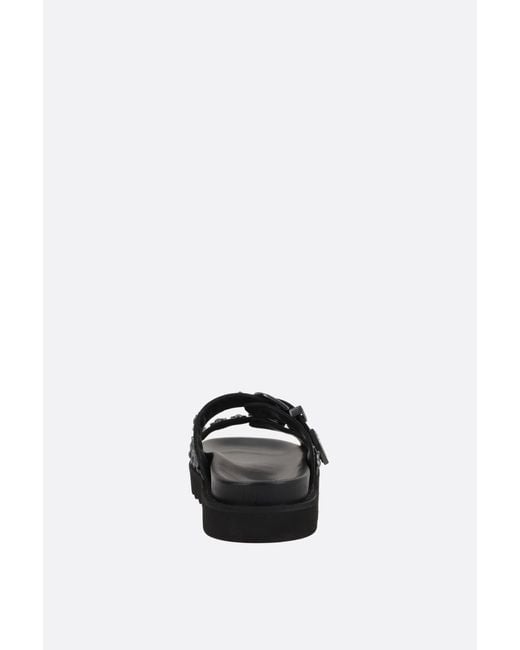 Toga Black Round-Toe Flat Sandals