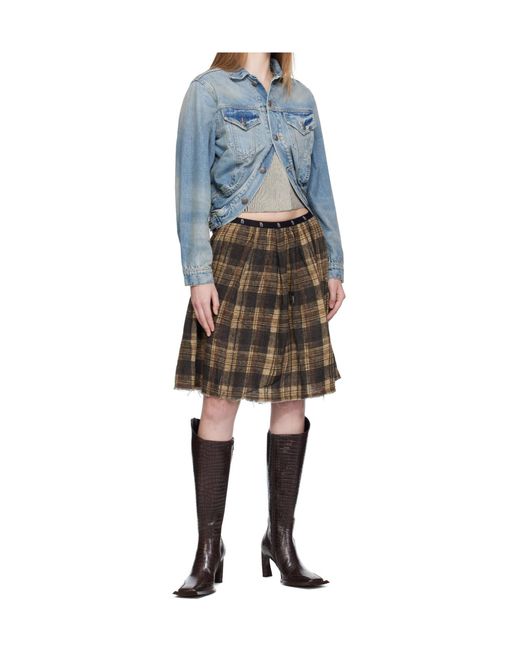 R13 Blue Wrap Denim Trucker Jacket