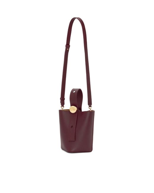 Loewe Purple Pebble Bucket Mini Bucket Bag