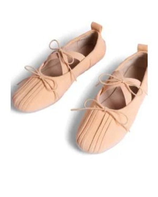 Simone Rocha Pink Elasticated-Strap Ballet Flats