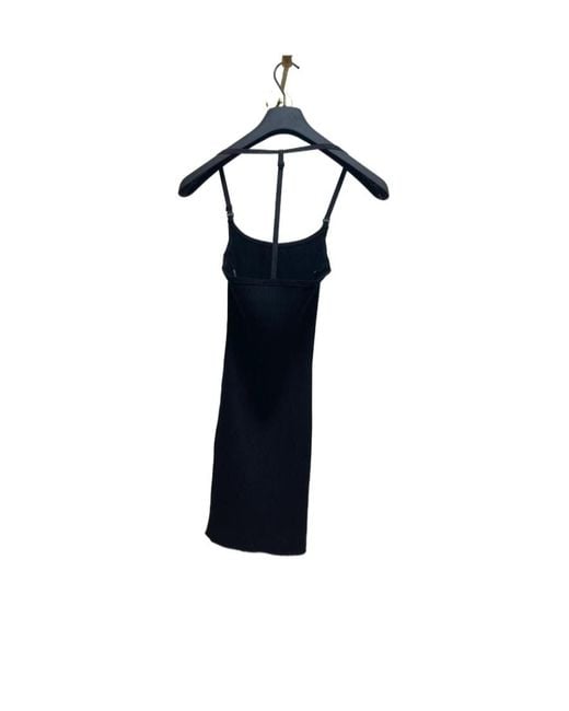 Courreges Blue Logo Thin Shoulder Strap Dress
