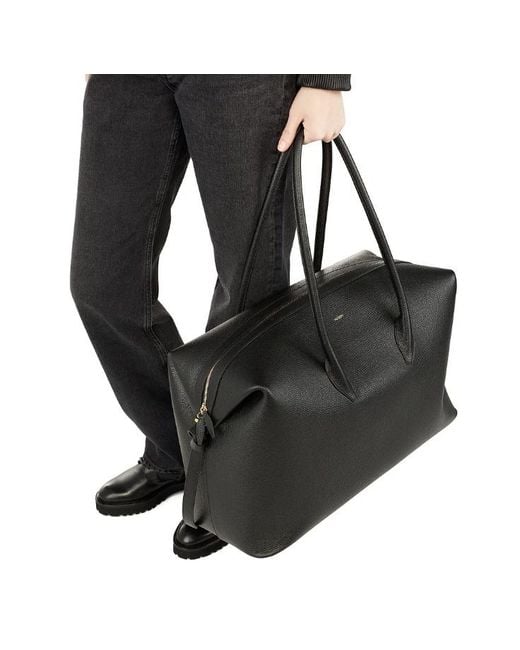Yuzefi Black Brioche Weekender Shoulder Bag