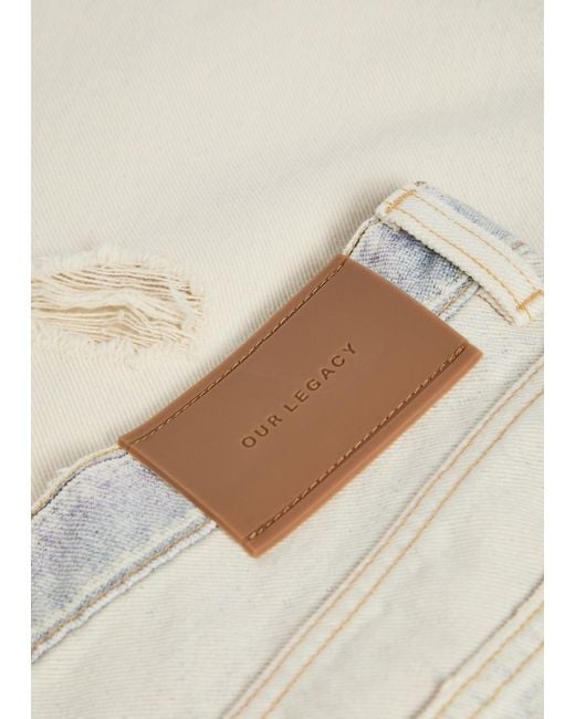 Our Legacy White Mid-Rise Straight-Leg Jeans for men