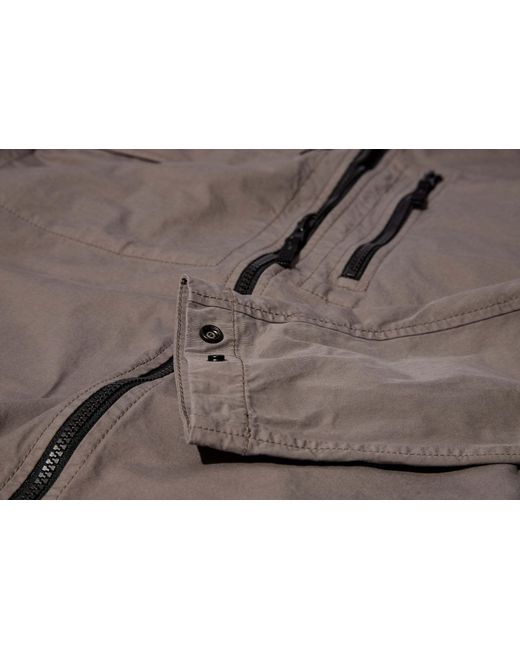 Stone Island Brown Compass Badge Zip-Up Overshirt for men