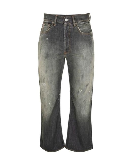 Acne Gray Wide Leg Jeans for men