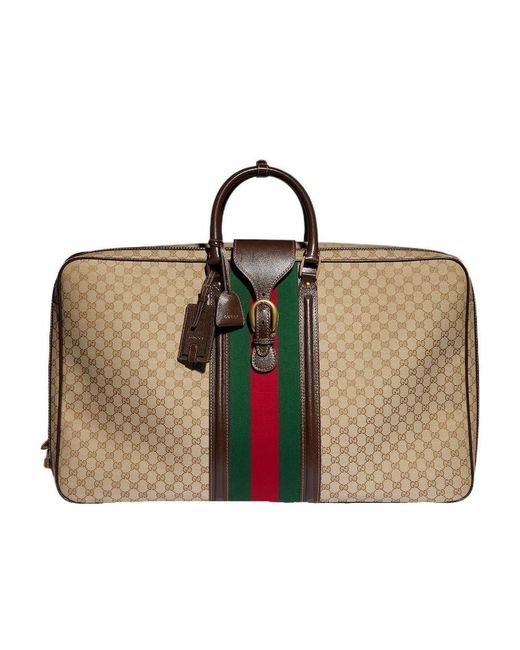 Gucci Natural Large Soft Suitcase With Web for men