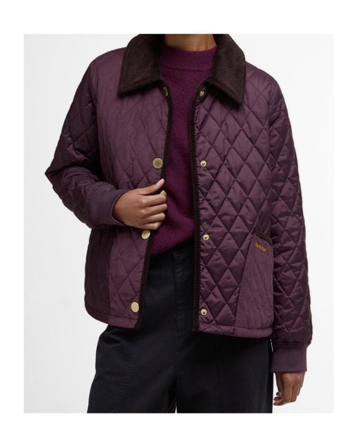 Barbour Purple Marla Quilted Jacket