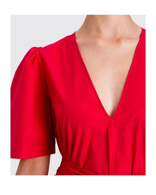 Twinset Red Belted Mini Dress
