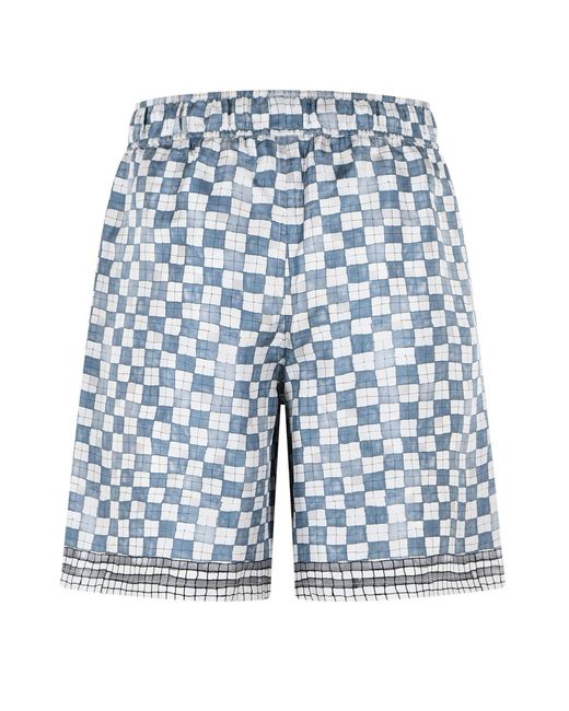 Amiri Blue Checkered Bermuda Shorts for men