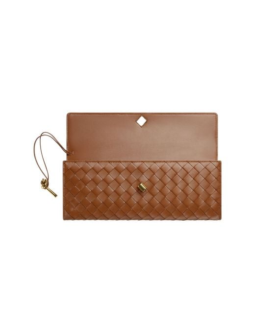 Bottega Veneta Brown Andiamo Clutch Bag