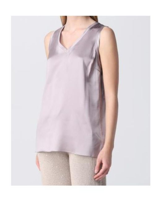Brunello Cucinelli Purple Logo Vest